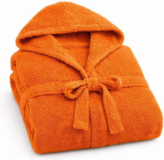 Παιδικό Μπουρνούζι Orange με Κουκούλα