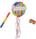 Birthday Piñata Set Relaxdays Colorful 32x9cm Stick Mask