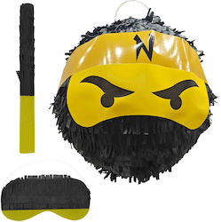 Party Pinata Kids Relaxdays Ninja Design 25x25x25cm Yellow Black Set Bat Mask Party Pinata Kids Relaxdays Ninja Design 25x25x25cm Yellow Black Set Bat Mask