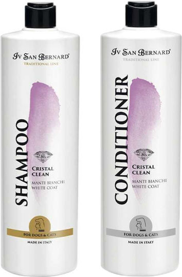 Iv San Bernard Cristal Clean Hundeshampoos & Conditioner für Weißes Haar 500ml