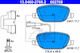 Brake Pad Set Disc Brake Ate 13.0460-2768.2