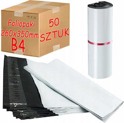 Weiße Verpackungstaschen Kurier B4 260x350mm 50 Stück