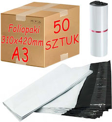Weiße Kurier-Folio-Taschen A3 310x420mm 50 Stück