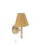 Relaxdays Lampă de Perete cu Soclu E14 Aurie 28cm