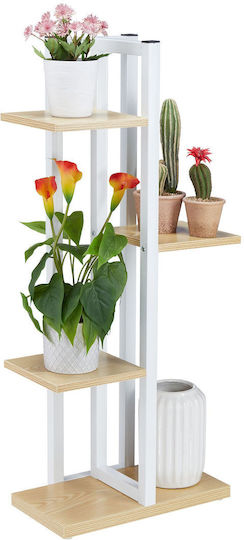 Relaxdays Suport Metalic Alb Pentru Plante 93x42.5x22.5 cm