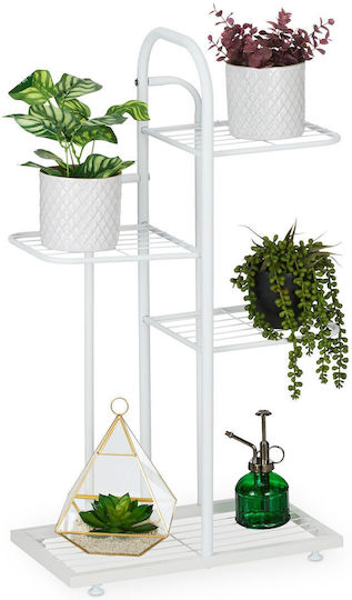 Relaxdays Suport Pentru Plante Alb 72.5x44x22.5 cm