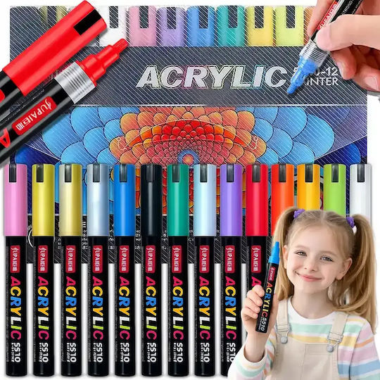 Verk Group Markeri Acrilici 4mm Set 12 Bucăți