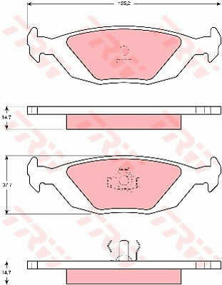 Trw Gdb392 Brake Pad Set Disc Brake