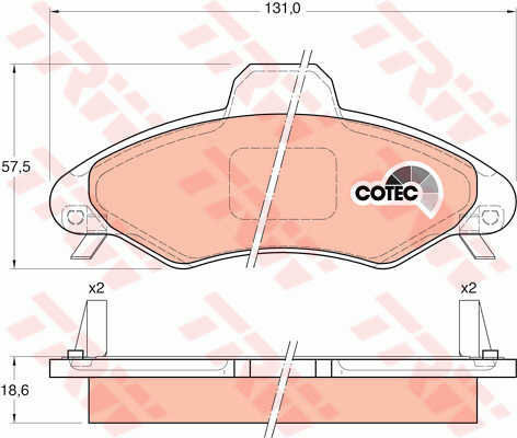 Set Brake Pads Disc Brake Trw Gdb1349