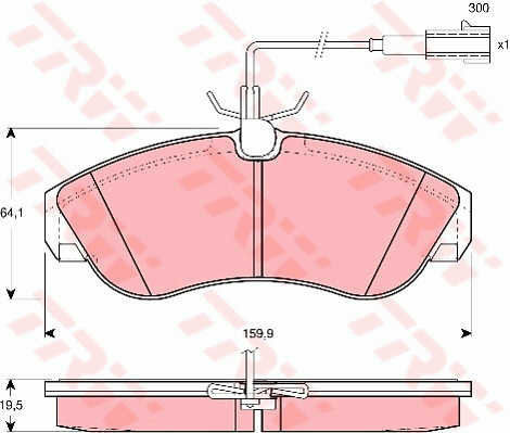 Set Brake Pads Disc Brake Trw Gdb1426