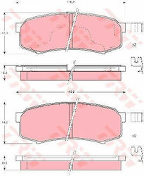 Set Plăcuțe De Frână Disc Frână Trw Gdb3110 Set Plăcuțe De Frână Disc Frână Trw Gdb3110