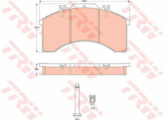 Trw Gdb5022 Brake Pad Set Disc Brake