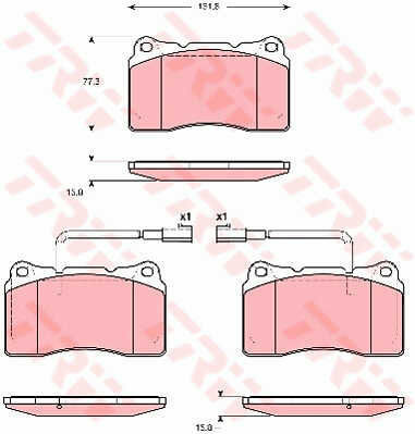 Trw Gdb1648 Brake Pad Set Disc Brake