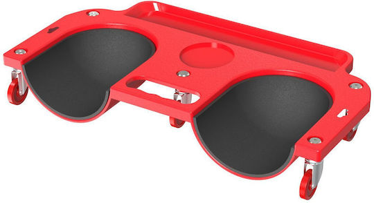 Relaxdays Knee Pad Tool Tray Red 10x25.5x50 Cm
