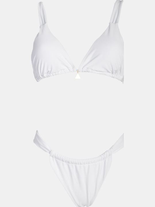 Decoro Bikini Set Triangle White