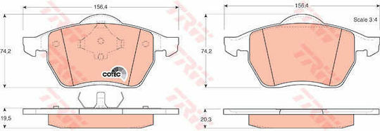 Trw Gdb1204 Brake Pad Set Disc Brake