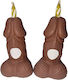 Diablo Picante Penis Birthday Number Candles Dark Tone 2 Units