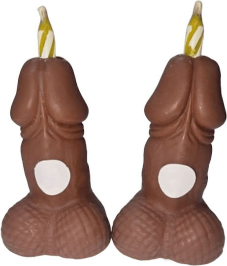 Diablo Picante Penis Birthday Number Candles Dark Tone 2 Units