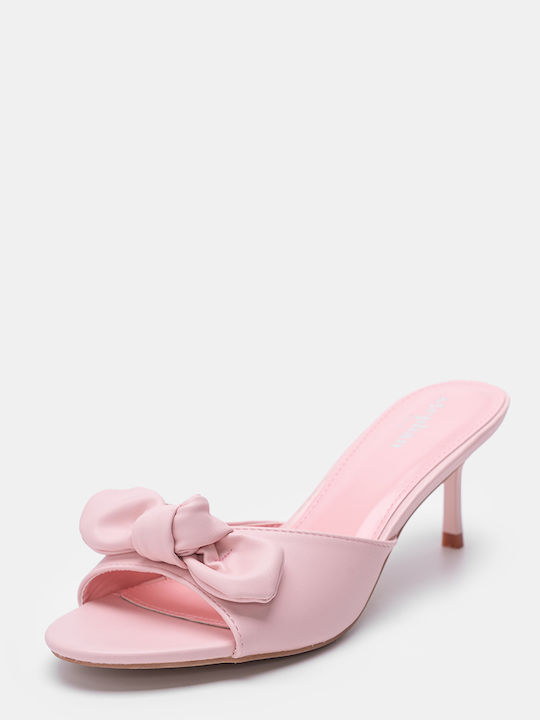 Decoro Mules Cu Toc Roz Pantofi Mules Dama