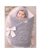 SteweHome Baby Blanket Nursery Swaddling Blanket Gray with Animal 85x85cm