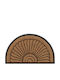 Relaxdays Semicircular Rubber Beige Doormat 75cm x