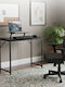 Birou Din Lemn Negru cu Picioare Metalice 80x40x75cm