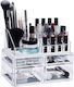 Relaxdays Kosmetikorganisator mit 4 Schubladen Transparent 23,5x19x14cm