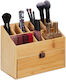 Relaxdays Cosmetics Organizer with Dividers Brown