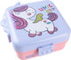 abo Plastic Kids' Food Container Unicorns 1.59 Litre 20 x 20.3 x 9.4 cm