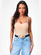 Padded Bodysuit Beige