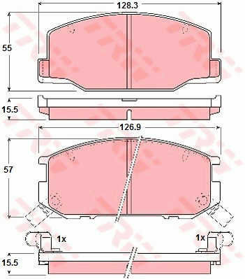 Trw Set Plăcuțe De Frână Disc De Frână