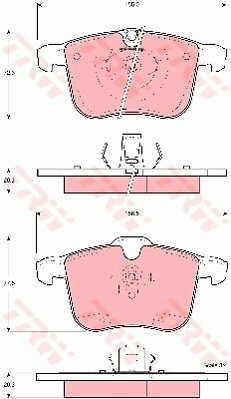 Set Brake Pads Disc Brake Trw Gdb1567