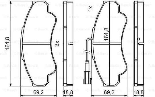 Bosch Brake Pad Set Disc Brake 0 986 494 850