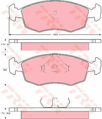 Trw Gdb371 Brake Pad Set Disc Brake