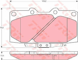 Trw Gdb3131 Brake Pad Set Disc Brake