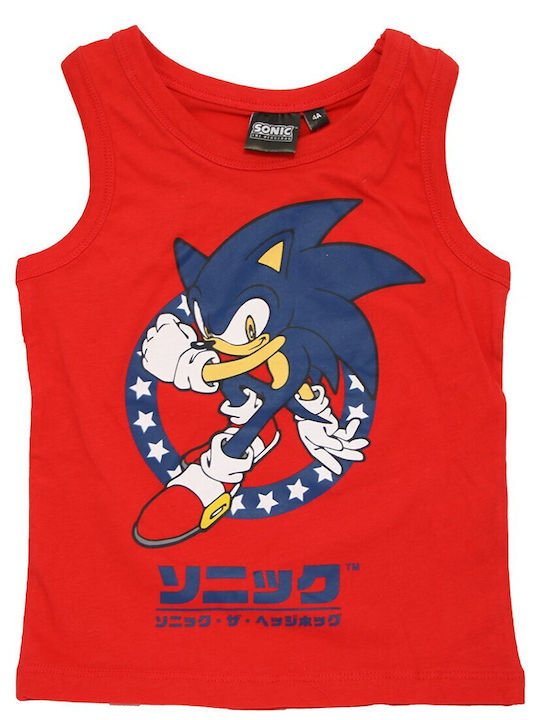 Kinderoberteile Ärmellose Rote Sonic Hedgehog