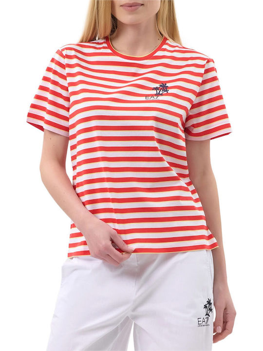 Emporio Armani T-Shirt Fancy Stripe Red