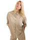 Long Sleeve Women's Shirt Beige