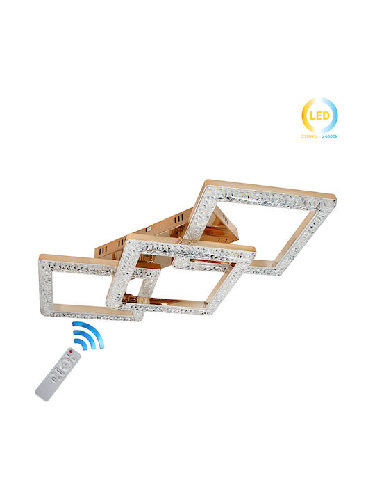 Keskor Keskor Deckenleuchte 75cm Gold mit Integrierte LED