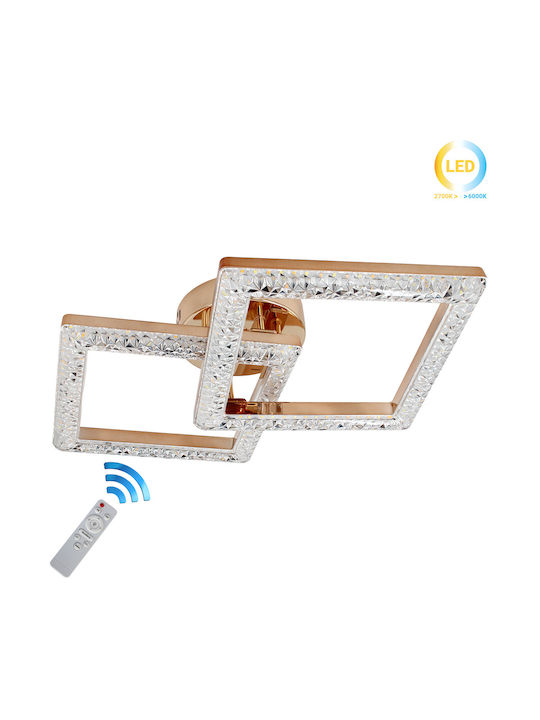 Keskor Deckenleuchte montieren 55cm Gold mit integrierter LED