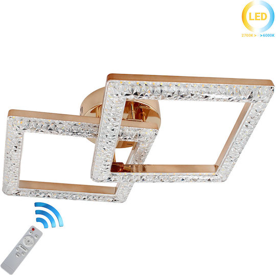 Keskor Plafonieră de Tavan 55cm Aurie cu LED Integrat