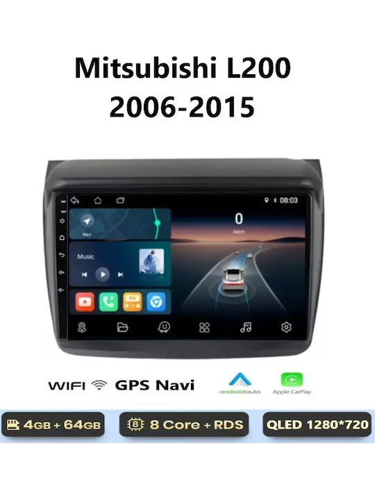 Car Audio System for Mitsubishi L200 2006-2015 Bluetooth USB WiFi GPS Apple CarPlay Android Auto with 9" Touch Screen