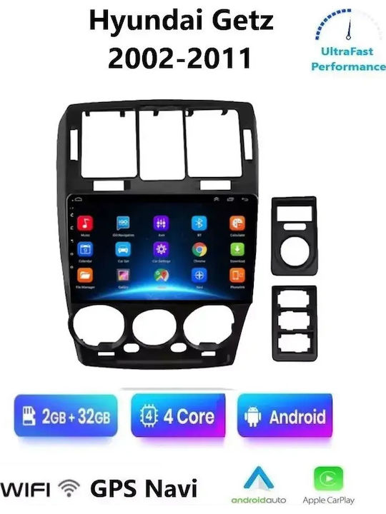 Car Audio System for Hyundai Getz 2002-2011 Bluetooth USB WiFi GPS Apple CarPlay Android Auto with 9" Touch Screen