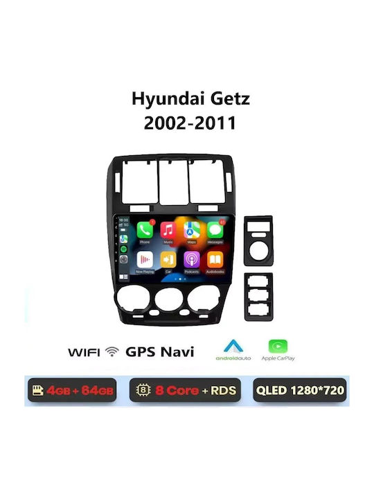 Car Audio System for Hyundai Getz 2002-2011 Bluetooth USB WiFi GPS Apple CarPlay Android Auto with 9" Touch Screen