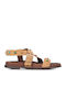 Damen Flache Sandalen Tabac Braun