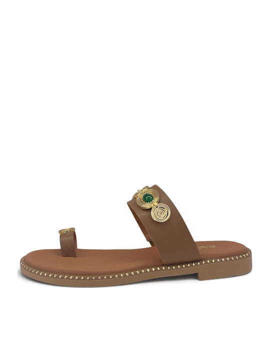 Ragazza Leather Women's Flat Brown Sandals