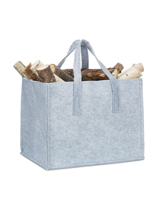 Relaxdays Coș Textil De Depozitare Lemne 34,5x36,5x43cm Gri