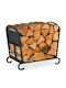 Relaxdays Coș Metalic De Depozitare Lemne 44x31x52cm Negru
