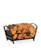 Relaxdays Coș Metalic De Depozitare Lemne 33x30.5x66cm Negru