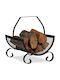 Relaxdays Coș Metalic De Depozitare Lemne 40x33x38cm Negru